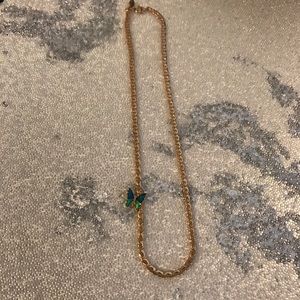 Gold Butterfly Choker Necklace